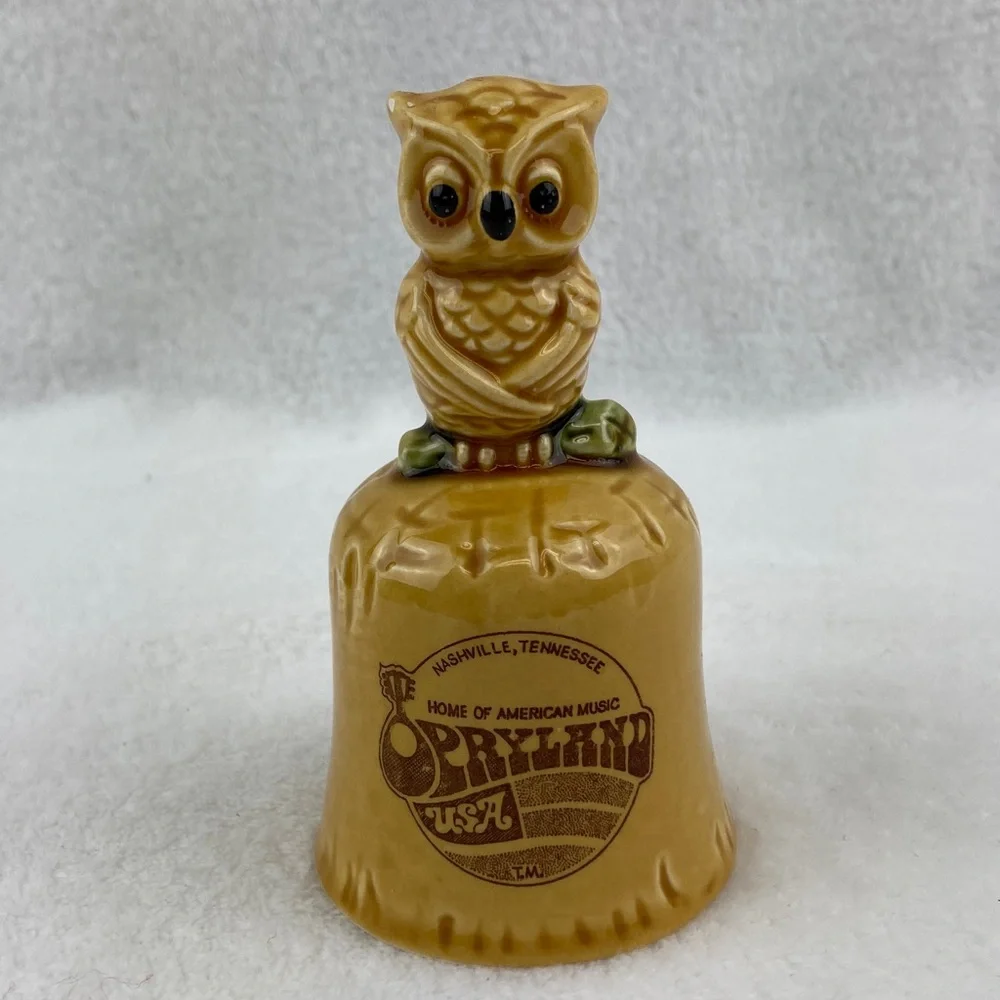 VTG Opryland Nashville Tan Owl Bell 4.25” Japan